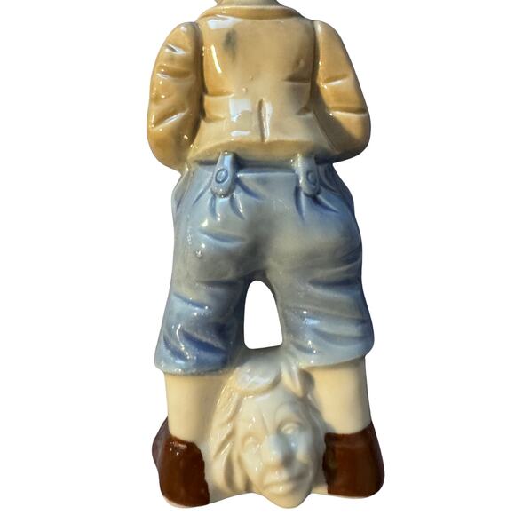 Vintage Porcelain Clown Figurine – 7” Ceramic Masked Face Circus Collectible - Picture 9 of 14